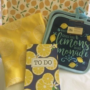 NWT, NWOT & Gently used Lemon themed kitchen items.